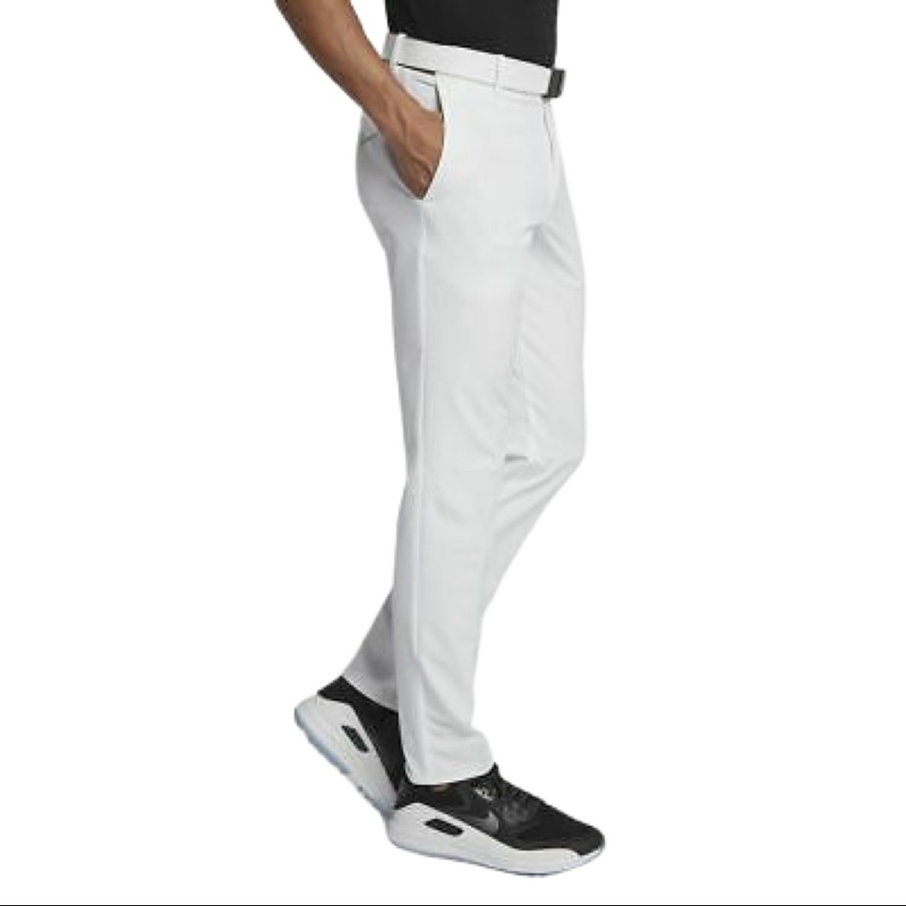 NIKE Flex Men’s White Slim-Fit Golf Pants Dri-Fit